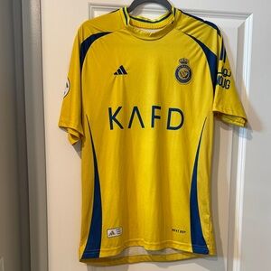 Adidas Kids Yellow and Blue Soccer Jersey